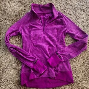 Lululemon Runderful 1/2 Zip Pullover Long Sleeve Tender Heathered Violet Sz 8
